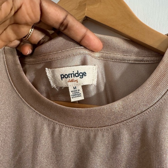 Porridge Anthropologie Sleeveless Glam Tee In Gold - Picture 4 of 5